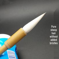 Pure Goat Hair Brush for Calligraphy & Painting - Soft, Fine Tip for Experienced Artists gray