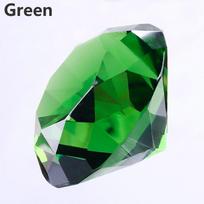 2Pcs 30mm Colors Cut Glass Crystal Diamond Shaped Paperweight Decor Gemstone Diy Jewelry Craft Wedding Christmas Ornament Gifts žalia