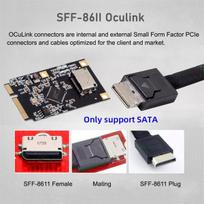 Xiwai mini pci-e pci express į slimline sff-8612 sff-8611 sata 3.0 keturių prievadų adapterio išplėtimo keitiklis 6gbps disko išplėtimo kortelė ssd