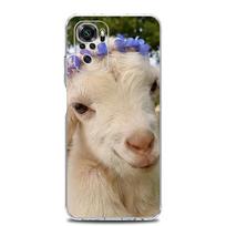 Phone Case For Xiaomi Redmi Note 15 14 13 12 4G 10 11 Pro Plus 5G 14C 13C 12C 10C Clear Soft TPU Cover Cartoon Cute Goat Redmi Note 15 Pro 5G blue