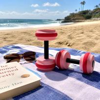 Aquatic Dumbbell Barbell Accessory Portable Swimming EVA Water for Workouts Dark Blue blue