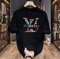 Luxury-luxurious print men's T-shirt, 100% pure cotton, summer casual men's and women's matching round-neck short-sleeved shirt S įvairiaspalvis