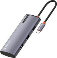 Tellur usb-c šakotuvas, pd 3.0 100w, hdmi, 3x usb 3.0
