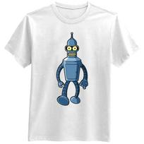Bender Robot Futurama Anime Cartoon Retro Funny T Shirt Tee Mens Womens Gift New L white