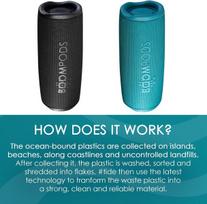 Boompods Beachboom 12 vandeniui atsparus bluetooth garsiakalbis - lauko garsiakalbis, pagamintas iš vandenyno plastiko, tvirta bluetooth dėžutė su 12 w ir ipx7 apsauga nuo vandens, 40 valandų, muzikos grotuvai paplūdimiui ir kelionėms, juodas