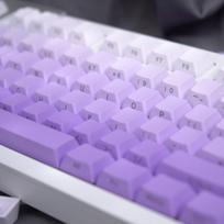 125 klavišų gradientiniai violetiniai klavišų dangteliai Pbt Dye Sub Cherry profilio klavišų dangtelių rinkinys, skirtas Cherry Mx Switch mechaninei klaviatūrai