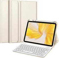 Fintie prancūziška Azerty klaviatūra, skirta ipad 10th generation 2022 10.9 colių - Azerty belaidė klaviatūra, daugiafunkcinis dėklas, starlight