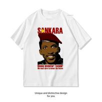 Thomas Sankara Shirt Woman Man Summer Oneck Breathable Graphic T Shirts Casual Simple S3xl Streetwear Trending Shortsleev S white