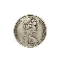 Elizabeth Ii Manx Silver Coin With Antique Finish For Collectors And Decor beige
