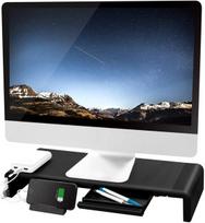 Monitoriaus laikiklis Logilink Ergonomiškas televizoriaus monitoriaus stovas su 3 x usb prievadais, maks. apkrova 25 kg, ilgis = 42–52 cm