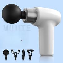 Mini Fascia Gun Rechargeable Multi-Function Fitness Yoga Small Portable Neck Mask Massage Gun Muscle Relaxation Massager User manual in Chinese white