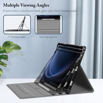 Fintie klaviatūros dėklas, skirtas samsung galaxy tab s10 fe/s9 fe 10.9 colių/s9 11 colių planšetiniam kompiuteriui, vokiečių klaviatūra su jutikliniu kilimėliu, magnetinis nuimamas klaviatūros dangtelis, juodas