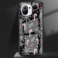 Glass Case For Xiaomi Poco X3 NFC 11 Lite 11T F3 M3 For Redmi Note 11 10 9 8 Pro 10S 9S 9A 9C Phone Cover  Snow Merry Christmas Redmi Note 9S white
