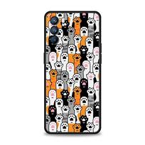 Phone Case For Oppo Find X6 Pro X5 A54 A53 A52 A9 A15 A95 A17 A16 A76 A74 A57 A31 Reno8 Reno7 Reno6 Pro 5G Cover Cat-Printed Oppo Find X5 Pro orange