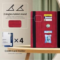 Auslbin dėklas, skirtas Lenovo Idea Tab Pro 12.7, Polether planšetinis dėklas, tinkamas Lenovo Idea Tab Pro/p12 2025, klasikinis odinis P12 2025 dėklas su stovo funkcija, raudonas
