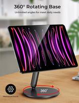 Benks magnetinis stovas, skirtas Ipad Pro 12.9 colių 3rd/4th/5th/6th, air 13 colių m2 (2024), 360° pasukama bazė su mechaniniais garsais, dokas, skirtas Ipad Pro 12.9 colių