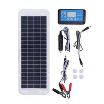 30W saulės skydelio rinkinys Polikristalinio silicio saulės įkroviklio skydelis Mėlynas 100A įkrovimo valdiklis 18V black