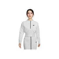 Nike Sportswear Tech Fleece Laisvalaikio Mados Paprastas Trumpas Pusiau Užtraukiamas Ilgomis Rankovėmis Megztinis Moteriškas megztinis Šviesiai Pilkas Daugiaspalvis Juodas HJ1032-013 S white