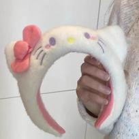 Super Cute Kitty Plush Headband, Thickened and Widened, Trendy Ins Style, Girly and Adorable Hair Accessory, Soft and Versatile gray