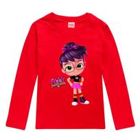 Boys Abby Hatcher New T-Shirt Girl Casual Long Sleeve Cartoon T-Shirt Fashionable Comfortable O-Neck T-Shirt 150 blue