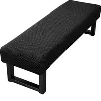 Stretch Jacquard Dining Bench Cover Living Room Anti-Dust Removable Bench Slipcover Washable Bench Seat Protector CDN smėlis