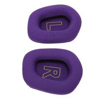 2 vnt. Elastingi ausinių pagalvėlės, skirtos Logitech G733 ausinėms, garso kokybės gerinimui violetinė