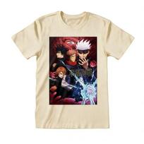 Jujutsu Kaisen Unisex Pure Cotton Tshirt 2026 Summer Anime Print Round Neck Loose Casual Parentchild Short Sleeved Top S beige