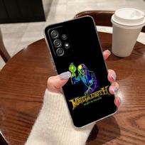 M-Megadeth Logo Skull Metal Band For Samsung Galaxy A55 Case A54 A52 A53 5G A15 A14 A13 A21S A23 A34 A35 A33 A32 A72 Clear Cover Samsung A35 5G black