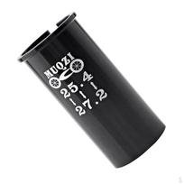 Seatpost Sleeve Shim 25.4mm to 27.2mm Seat Tube Aluminium Alloy Convert 65mm black