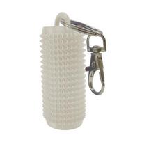 Spiky Grippie Stim Fidget Toy with Keychain Stress Relief Mini Pocket 3D Printed Pain Stimming Tool Portable Handheld Bumpy Roller Sensory Toy gray