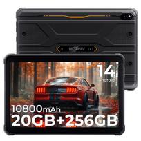 HOTWAV R10 Pro tvirtas planšetinis kompiuteris, 20GB(8+12)+256GB, Android 14, 10.1  HD+, 10800mAh, 5MP + 13MP, IP68/IP69K/Aštuonių branduolių/Dvi SIM kortelės 4G/Veido atpažinimas/GPS/OTG 8GB+256GB oranžinė