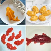 Fish Mold Cake Mold Chocolate Mold Rice Cakes Making Mold Food Safe Realistic Non-stick Rice Cakes Molds for Chocolate Candy CN orange