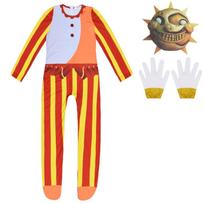 Sundrop Fnaf Costume Bodysuit Jumpsuit Halloween Kid Cosplay Gift Set 130 red