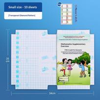10/30 Sheets Waterproof Transparent Book Protective Cover Self Adhesive Book Cover Wrapper School Student Textbook Skin Sleeve A1 blue