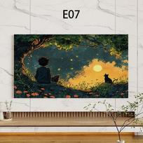 47/48/50/52/55/58/60/65 Inch Tv Hood Dustproof Cover Landscape Printing Elastic Household Lcd Protect Tv Screen Dust Cover 47-48 inch gray