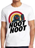 Noot Noot Pingu Rainbow Cartoon Anime Manga Funny Gift Tee Unisex T-Shirt M black