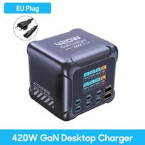 420W GaN Charger PPS PD3.1 140W USB Type C Charger Digital Display Fast Charging Station for MacBook iPhone 17 Samsung UK Plug juoda