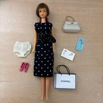 Rare Vintage Barbie Francie Doll Japanese Exclusive Blue Eyes 1966 Very Good gray