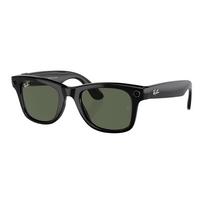 Ray-Ban Meta Wayfarer - 1 kartos balso valdymas Fotografavimo funkcija Ovalūs išmanieji akiniai Unisex išmanieji akiniai RW4006 M 50-22,Black Frame with Green Lens
