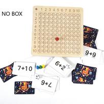 Montessori daugybos stalo žaidimas Matematika mediniai žaislai Vaikai mokosi mokomoji lentelė su kortelėmis Skaičiavimo mokymo priemonės beige