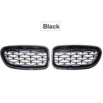 Automobilio priekinio buferio sportinės lenktynių grotelės BMW 5 serijai F10 F11 F18 520i 523i 528i 520d 530d 10-16 Diamond Kidney juoda