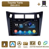 Icreative Automobilio radijo imtuvas Multimedia MP5 grotuvas Pagrindinis blokas Stereo BT Skirtas Toyota Yaris 2005-2012 juoda