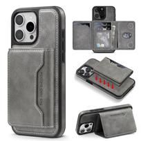 iPhone 16 Pro Max Flip Leather Case with 15 Card Slots iPhone 15 Plus karališkos mėlynos spalvos