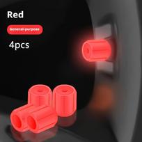 4 Red Luminous Tire Valve Caps, Stable and Hard, Easy To Use, Suitable for All Terrain Vehicles and Scooters gray
