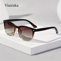 1pc Unisex Retro Polarized, Includes Protection Case, Trendy Driving Eyewear. Style for Men and Women, Lightweight, High-Quality TR90 gray