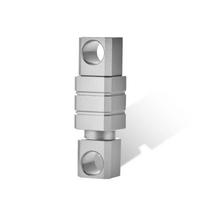 Pure Titanium Alloy Two-Way Rotating Spring Keychain white