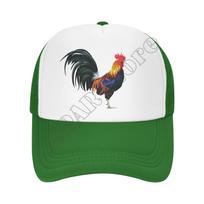 Girls Boys Rooster Chicken Adjustable Trucker Hats Fashion Youth Baseball Mesh Cap Black One Size white