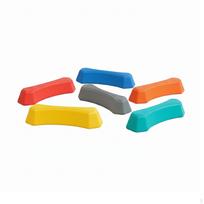 6 Pieces Balance Bridge Textured Stepping Stones NonSlip Kids for Young 6-piece Edged gray