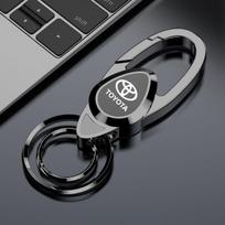 Metalinė Automobilio Stiliaus Raktų Pakabuko Sagtis Raktų Grandinėlė Raktų Žiedai Toyota Chr rav4 Yaris prius avensis Corolla Camry Automobilio Aksesuarams RI6 sidabras