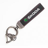 For Skoda Yeti Kamiq Kodiaq Karoq Octavia Fabia Rapid Vrs Superb 2026 Suede Key Ring Sport Car Keychain Custom Gift With Emblem jzfb61 black